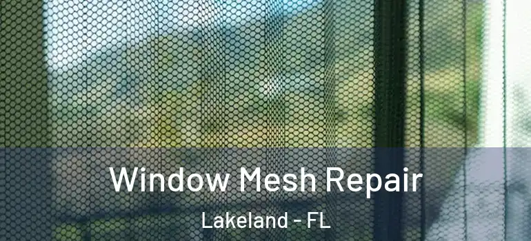  Window Mesh Repair Lakeland - FL